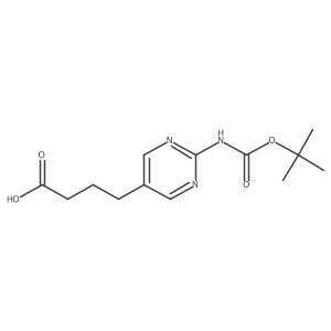 4-(2-{[(Tert-butoxy)carbonyl]amino}pyrimidin-5-yl)butanoic acid Structure