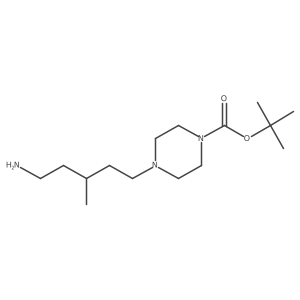 Tert-butyl 4-(5-amino-3-methylpentyl)piperazine-1-carboxylate结构式