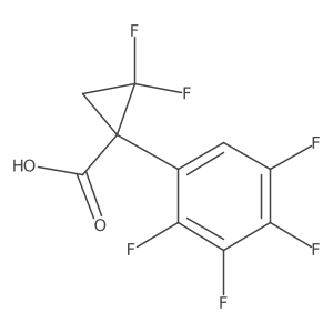 2,2-Difluoro-1-(2,3,4,5-tetrafluorophenyl)cyclopropane-1-carboxylic acid Structure