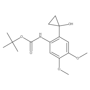 tert-butyl N-[2-(1-hydroxycyclopropyl)-4,5-dimethoxyphenyl]carbamate Structure
