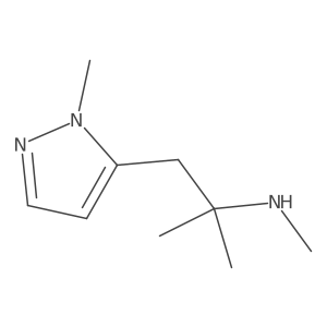 methyl[2-methyl-1-(1-methyl-1H-pyrazol-5-yl)propan-2-yl]amine结构式