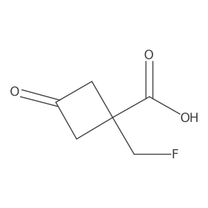 1-(Fluoromethyl)-3-oxocyclobutane-1-carboxylic acid Structure