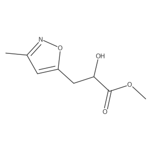 Methyl 2-hydroxy-3-(3-methyl-1,2-oxazol-5-yl)propanoate Structure