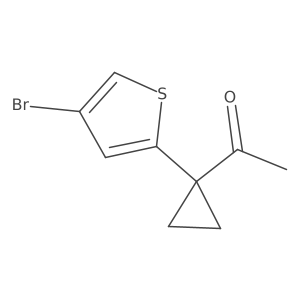 1-[1-(4-Bromothiophen-2-yl)cyclopropyl]ethan-1-one结构式