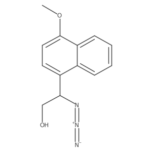 2-Azido-2-(4-methoxynaphthalen-1-yl)ethan-1-ol结构式