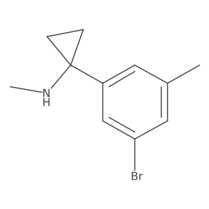 1-(3-bromo-5-methylphenyl)-N-methylcyclopropan-1-amine结构式