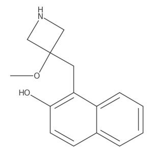 1-[(3-Methoxyazetidin-3-yl)methyl]naphthalen-2-ol结构式
