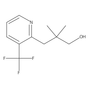 2,2-Dimethyl-3-[3-(trifluoromethyl)pyridin-2-yl]propan-1-ol结构式