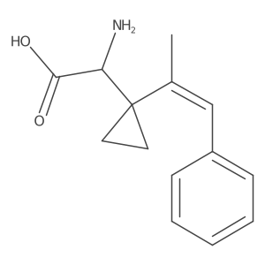 2-Amino-2-[1-(1-phenylprop-1-en-2-yl)cyclopropyl]acetic acid结构式
