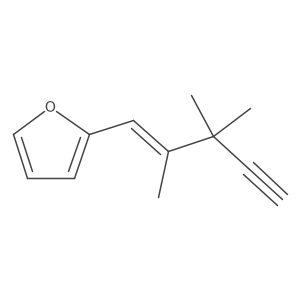 2-(2,3,3-Trimethylpent-1-en-4-yn-1-yl)furan Structure