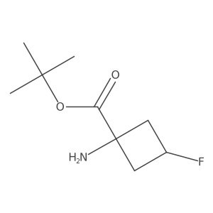 Tert-butyl 1-amino-3-fluorocyclobutane-1-carboxylate结构式