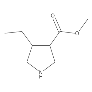 rac-methyl (3R,4R)-4-ethylpyrrolidine-3-carboxylate Structure
