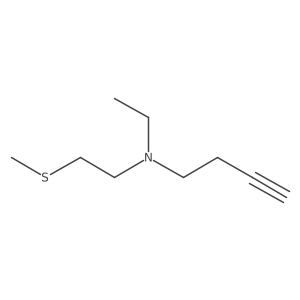(But-3-yn-1-yl)(ethyl)[2-(methylsulfanyl)ethyl]amine结构式