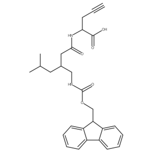 2-[(3S)-3-[({[(9H-fluoren-9-yl)methoxy]carbonyl}amino)methyl]-5-methylhexanamido]pent-4-ynoic acid Structure