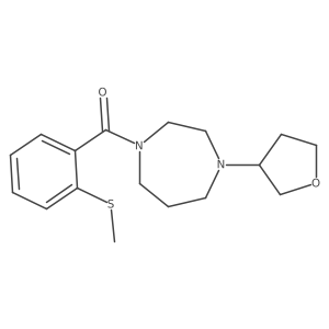 1-[2-(Methylsulfanyl)benzoyl]-4-(oxolan-3-yl)-1,4-diazepane结构式