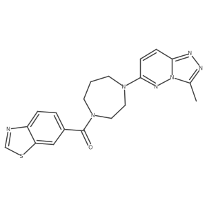 6-(4-{3-Methyl-[1,2,4]triazolo[4,3-b]pyridazin-6-yl}-1,4-diazepane-1-carbonyl)-1,3-benzothiazole结构式