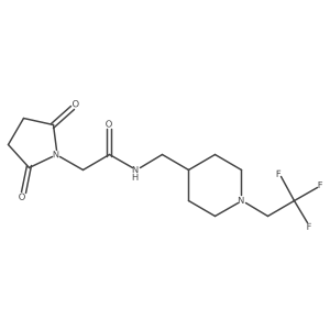 2-(2,5-dioxopyrrolidin-1-yl)-N-{[1-(2,2,2-trifluoroethyl)piperidin-4-yl]methyl}acetamide Structure