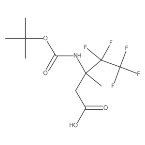 3-{[(Tert-butoxy)carbonyl]amino}-4,4,5,5,5-pentafluoro-3-methylpentanoic acid结构式