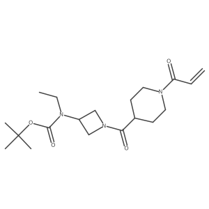 Tert-butyl N-ethyl-N-[1-(1-prop-2-enoylpiperidine-4-carbonyl)azetidin-3-yl]carbamate结构式