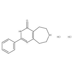 2-Phenyl-3,5,6,7,8,9-hexahydro-4H-pyrimido[4,5-d]azepin-4-one dihydrochloride Structure