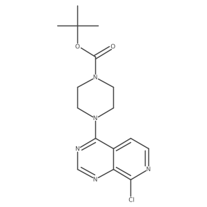 tert-Butyl 4-(8-chloropyrido[3,4-d]pyrimidin-4-yl)piperazine-1-carboxylate结构式
