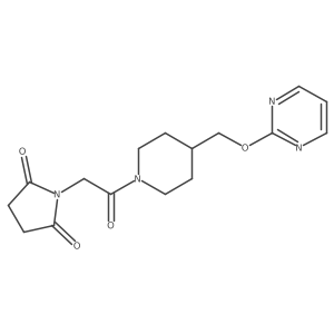 1-(2-Oxo-2-{4-[(pyrimidin-2-yloxy)methyl]piperidin-1-yl}ethyl)pyrrolidine-2,5-dione Structure