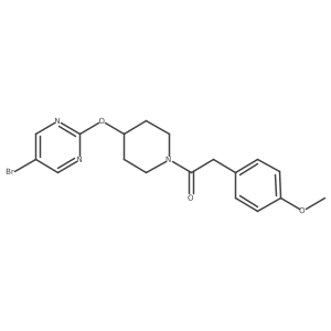 1-{4-[(5-Bromopyrimidin-2-yl)oxy]piperidin-1-yl}-2-(4-methoxyphenyl)ethan-1-one Structure