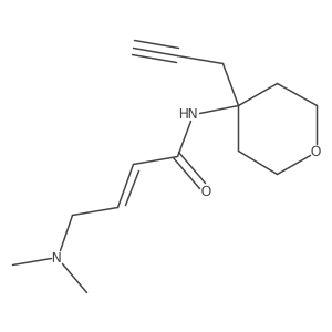 (E)-4-(Dimethylamino)-N-(4-prop-2-ynyloxan-4-yl)but-2-enamide结构式