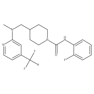 N-(2-fluorophenyl)-4-({methyl[4-(trifluoromethyl)pyridin-2-yl]amino}methyl)piperidine-1-carboxamide结构式