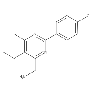 1-[2-(4-Chlorophenyl)-5-ethyl-6-methylpyrimidin-4-yl]methanamine结构式