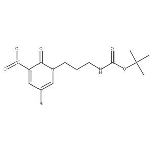 tert-butyl N-[3-(5-bromo-3-nitro-2-oxo-1,2-dihydropyridin-1-yl)propyl]carbamate Structure