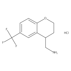 (6-(Trifluoromethyl)chroman-4-yl)methanamine hydrochloride结构式