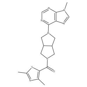 6-[5-(2,4-dimethyl-1,3-thiazole-5-carbonyl)-octahydropyrrolo[3,4-c]pyrrol-2-yl]-9-methyl-9H-purine Structure