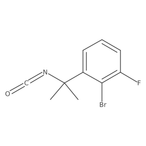 2-Bromo-1-fluoro-3-(2-isocyanatopropan-2-yl)benzene结构式