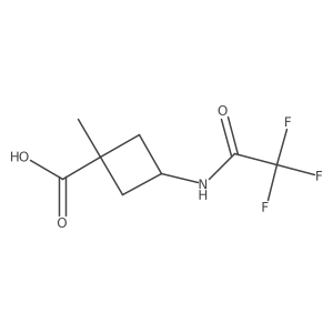 1-Methyl-3-(trifluoroacetamido)cyclobutane-1-carboxylic acid Structure