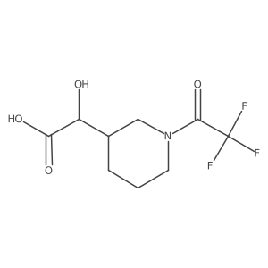 2-Hydroxy-2-[1-(2,2,2-trifluoroacetyl)piperidin-3-yl]acetic acid结构式