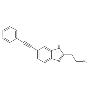 2-{5-[2-(pyridin-3-yl)ethynyl]-1H-1,3-benzodiazol-2-yl}ethan-1-amine结构式