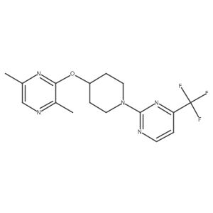 2-{4-[(3,6-Dimethylpyrazin-2-yl)oxy]piperidin-1-yl}-4-(trifluoromethyl)pyrimidine Structure