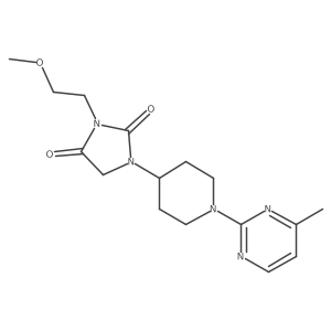 3-(2-Methoxyethyl)-1-[1-(4-methylpyrimidin-2-yl)piperidin-4-yl]imidazolidine-2,4-dione结构式