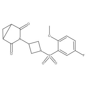 3-(1-((5-Fluoro-2-methoxyphenyl)sulfonyl)azetidin-3-yl)-3-azabicyclo[3.1.0]hexane-2,4-dione结构式