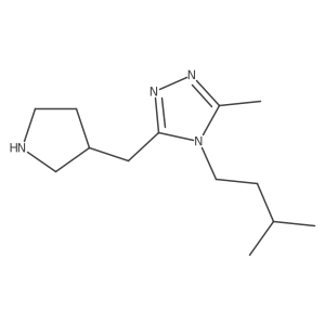 3-methyl-4-(3-methylbutyl)-5-[(pyrrolidin-3-yl)methyl]-4H-1,2,4-triazole Structure