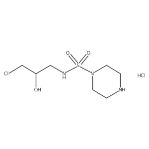 1-Chloro-3-[(piperazine-1-sulfonyl)amino]propan-2-ol hydrochloride Structure