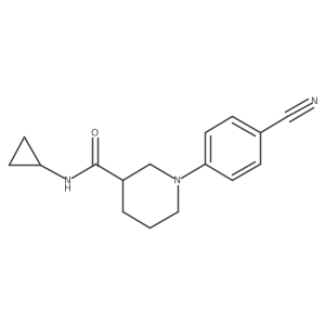 1-(4-cyanophenyl)-N-cyclopropylpiperidine-3-carboxamide Structure