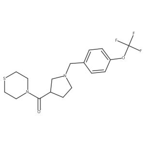 4-(1-{[4-(Trifluoromethoxy)phenyl]methyl}pyrrolidine-3-carbonyl)thiomorpholine Structure