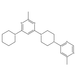 2-Methyl-4-[4-(6-methylpyrimidin-4-yl)piperazin-1-yl]-6-(piperidin-1-yl)pyrimidine结构式