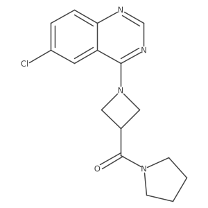 6-Chloro-4-[3-(pyrrolidine-1-carbonyl)azetidin-1-yl]quinazoline Structure
