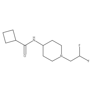 N-[1-(2,2-difluoroethyl)piperidin-4-yl]cyclobutanecarboxamide结构式