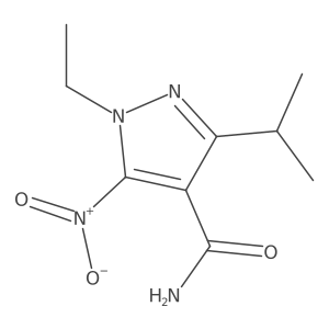 1-Ethyl-3-isopropyl-5-nitro-1H-pyrazole-4-carboxamide Structure