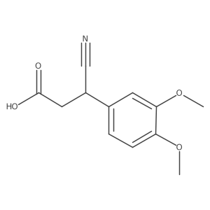 3-Cyano-3-(3,4-dimethoxyphenyl)propanoic acid结构式