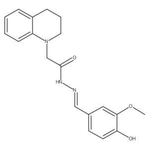 (E)-2-(3,4-dihydroquinolin-1(2H)-yl)-N'-(4-hydroxy-3-methoxybenzylidene)acetohydrazide Structure